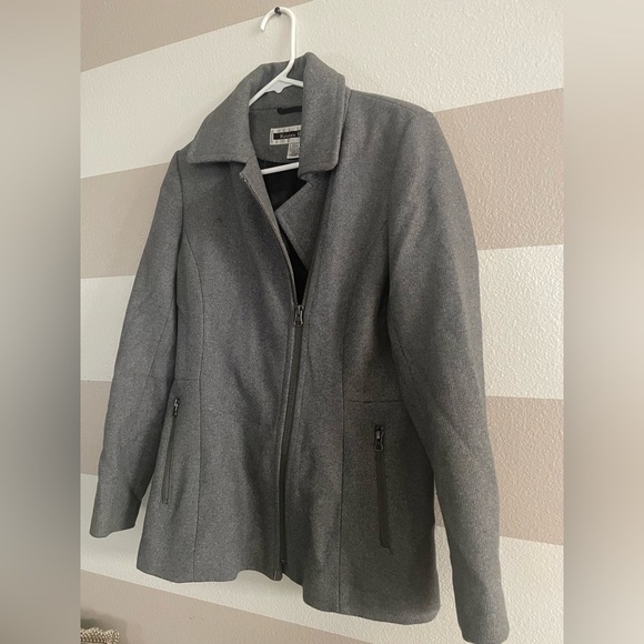 Kristen Blake Women's Gray Pea Coat - Picture 9 of 12